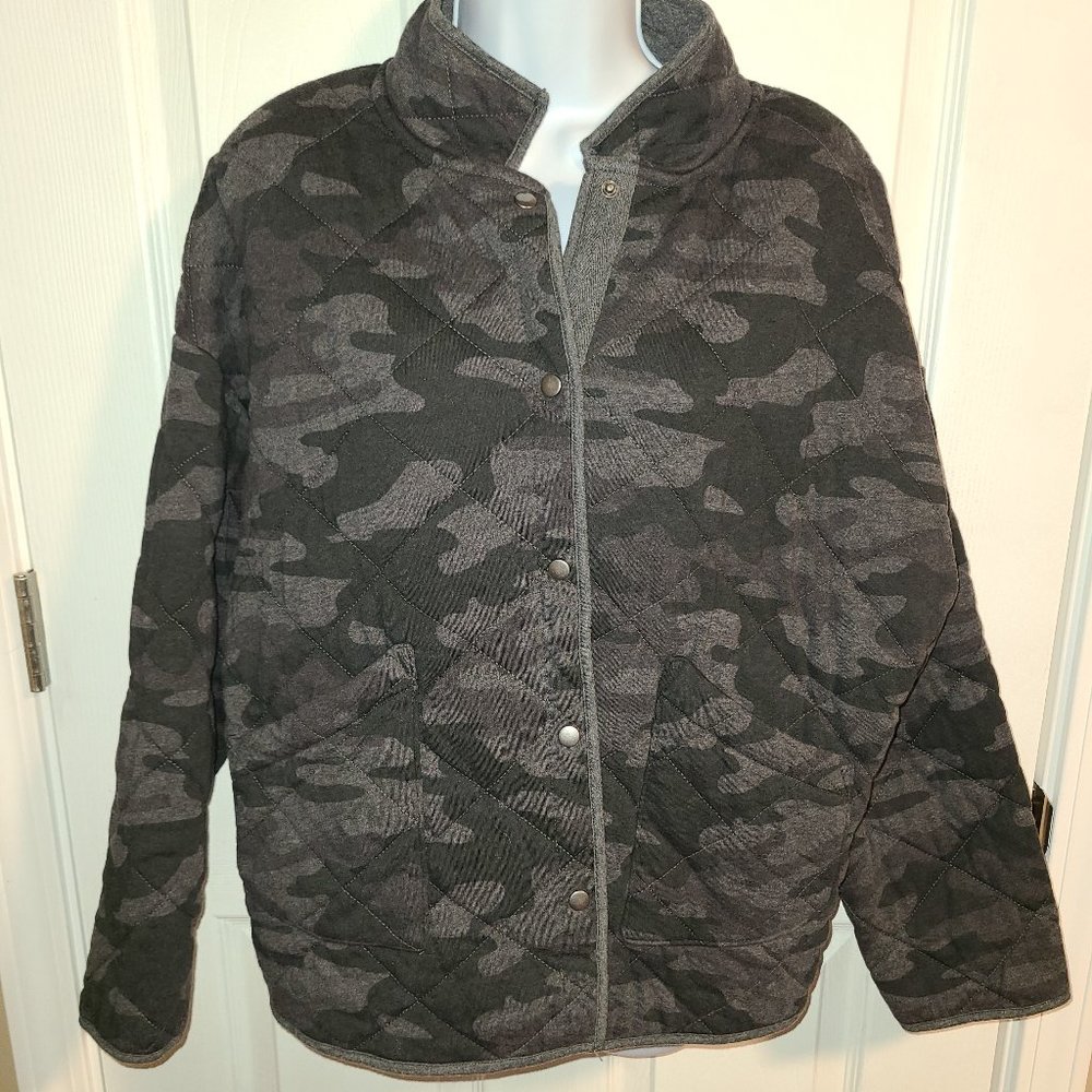 Z Supply Quilted Camo Jacket Sz L
